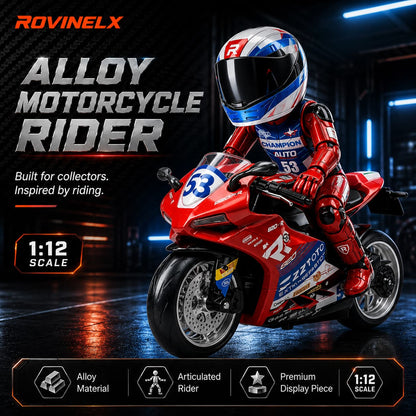🔥New 2026🏍️ Mini Motorcycle Helmet Rider 🔥 Transforming Alloy Figure – Gift for Motorcycle Lovers
