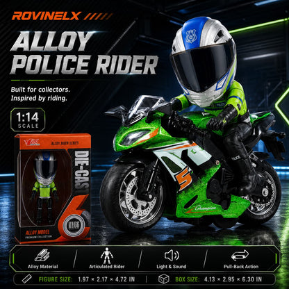 🔥New 2026🏍️ Mini Motorcycle Helmet Rider 🔥 Transforming Alloy Figure – Gift for Motorcycle Lovers