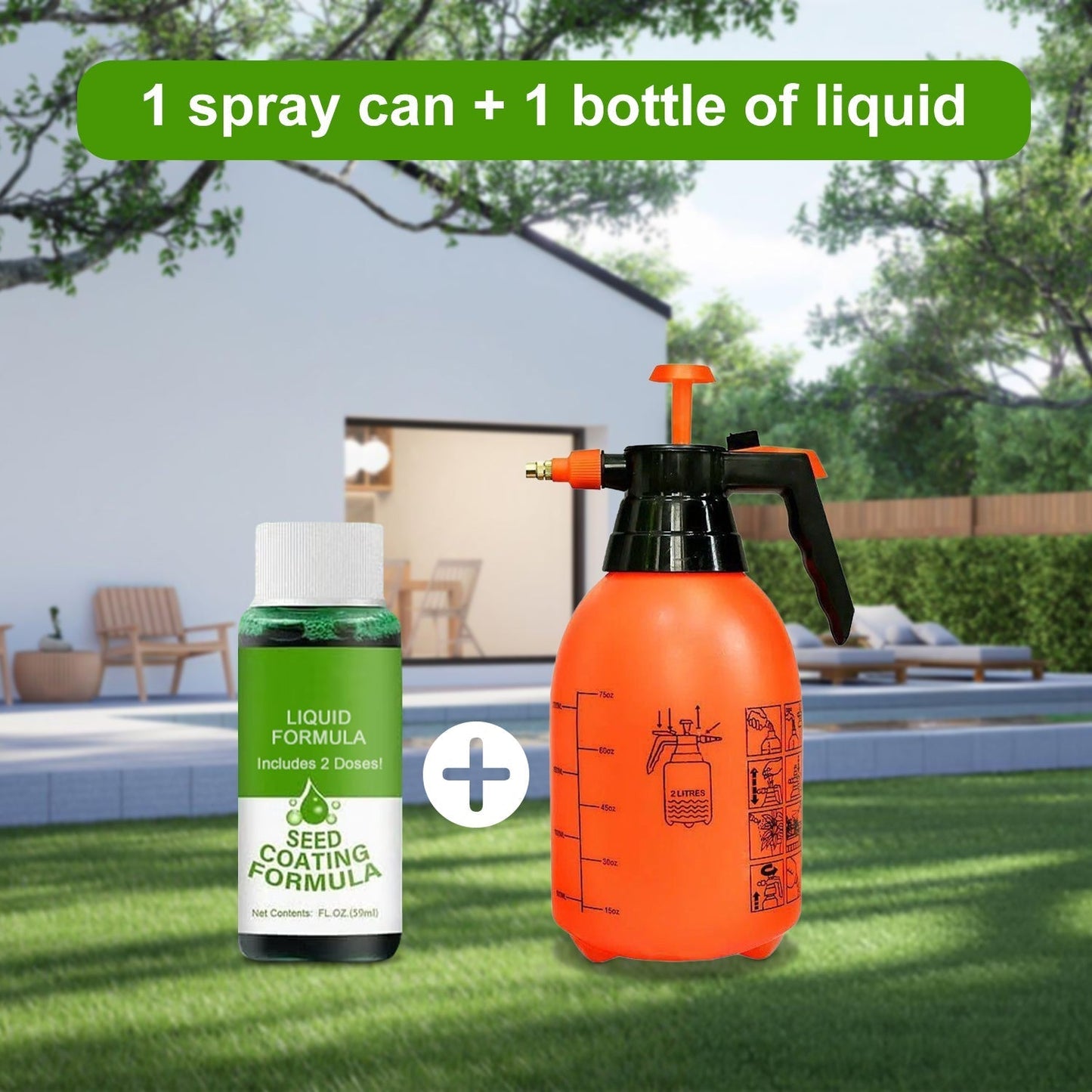 🏆50K+ SOLD LAST WEEK! 🌱🔥Last Day 73% OFF🌱Hydro Seeding Lawn Solution