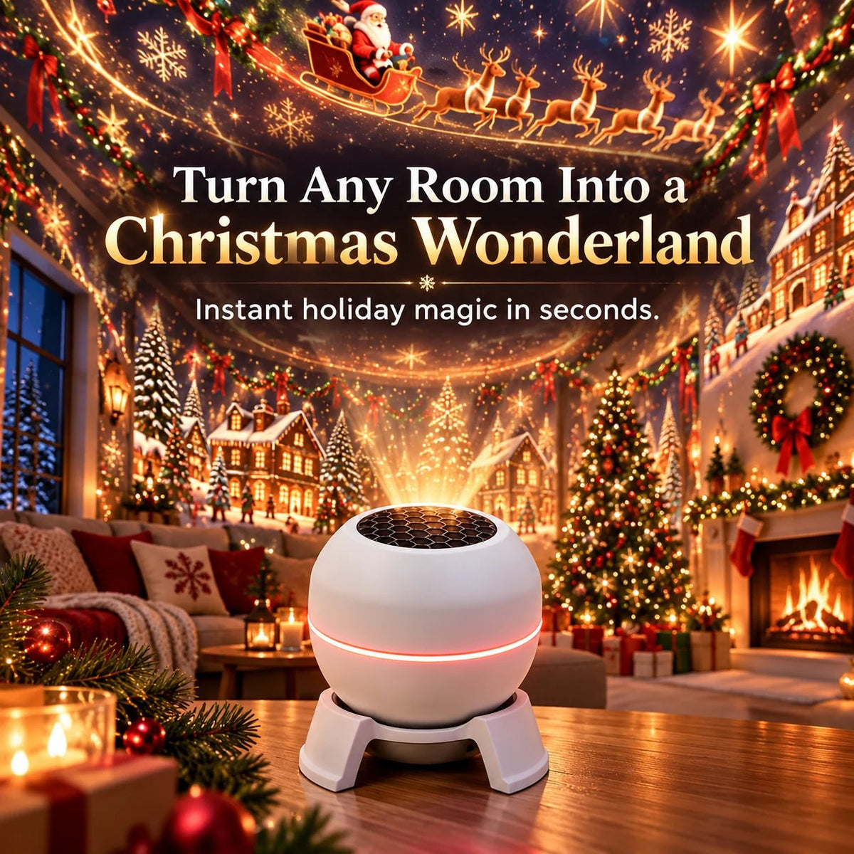Christmas projection night light product view