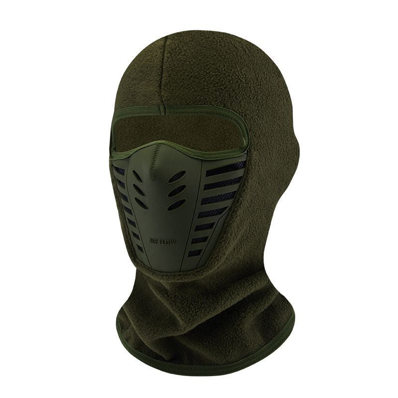 Green winter balaclava