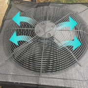 Outdoor condenser cover close-up